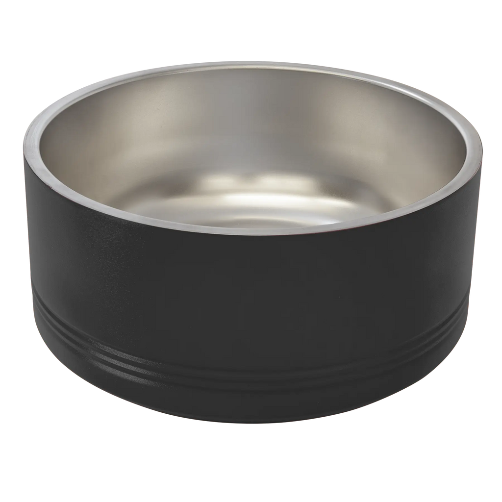 Personalized Polar Camel Large (64 oz) Pet Bowl | Black