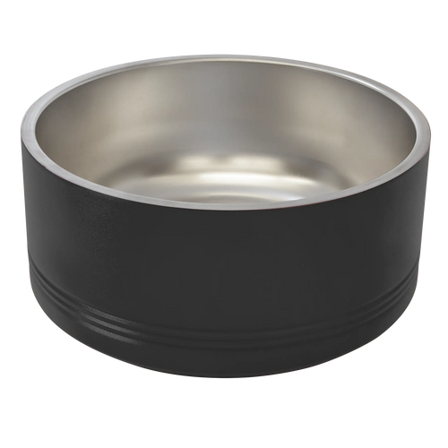 Personalized Polar Camel Large (64 oz) Pet Bowl | Black
