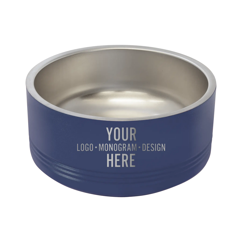 Personalized Polar Camel Medium (32 oz) Pet Bowl | Navy