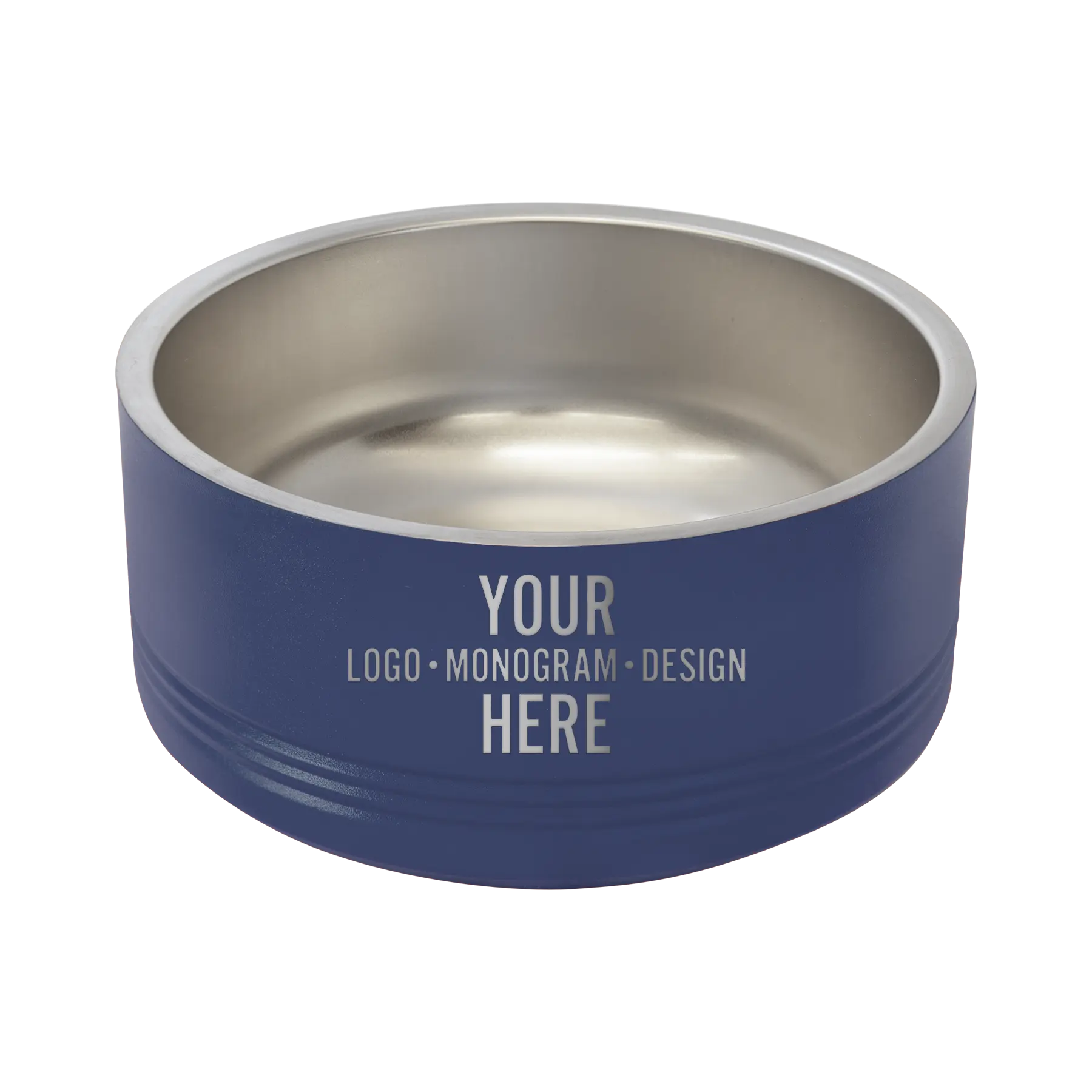 Personalized Polar Camel Medium (32 oz) Pet Bowl | Navy