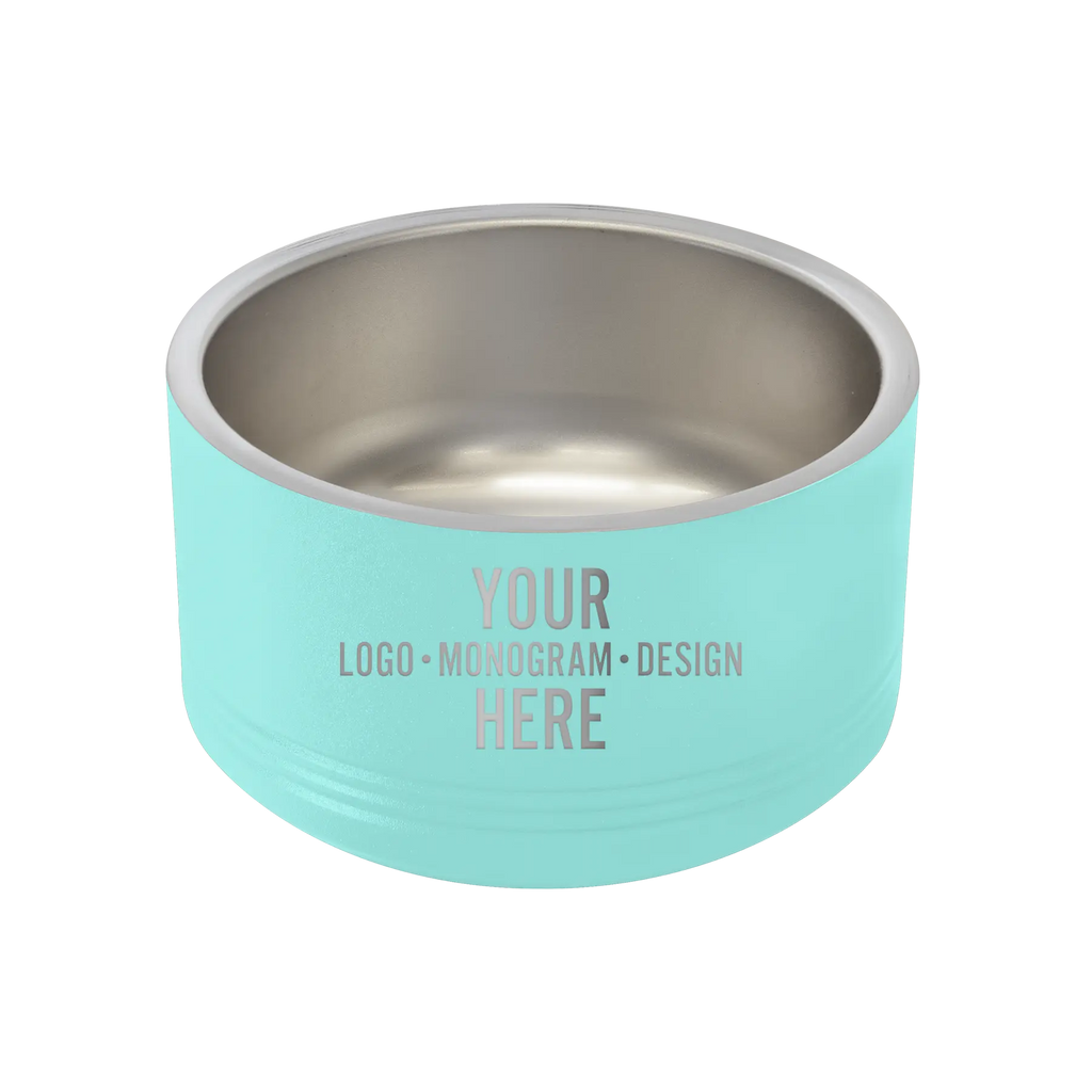 Personalized Polar Camel Small (18 oz) Pet Bowl | Teal