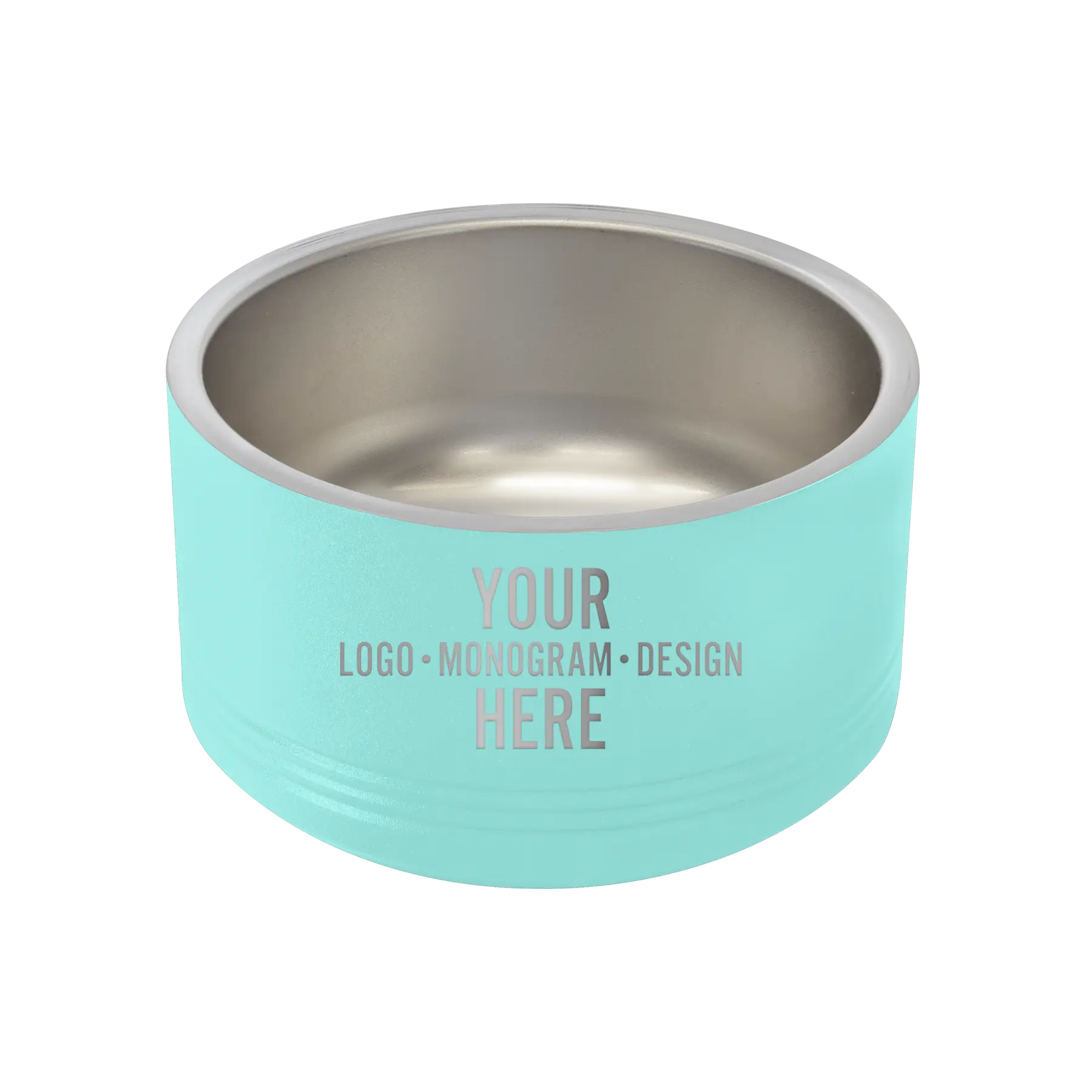 Personalized Polar Camel Small (18 oz) Pet Bowl | Teal